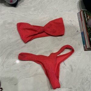 Hunza G Strapless Bikini Set